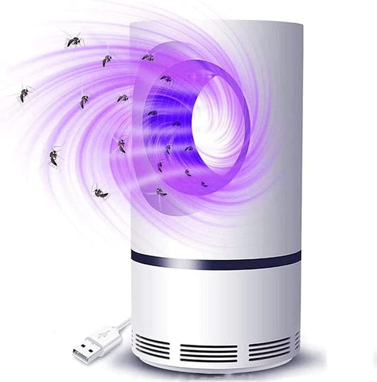 Electric Indoor Bug Zapper with UV & Blue Light – Fly, Gnat & Mosquito Trap (White)