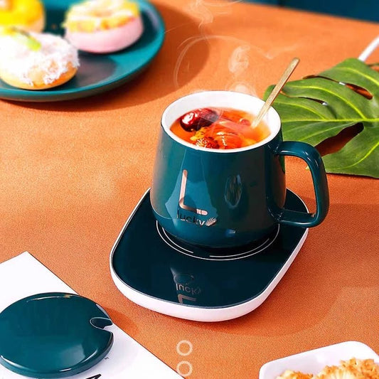 Electric Coffee Mug Warmer Set – Keep Your Drink Perfectly Warm